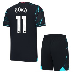 Camisola Manchester City Doku 11 Criança 3º Equipamento 2023-24 Manga Curta